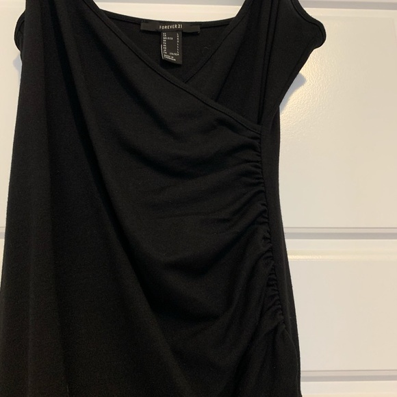 FOREVER 21 Rusche Black alittle Dress - Picture 3 of 7